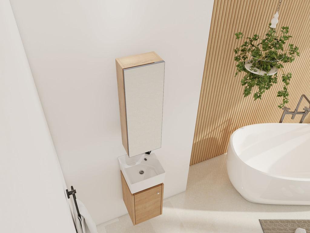 10" Bathroom Mirror Cabinet with Storage