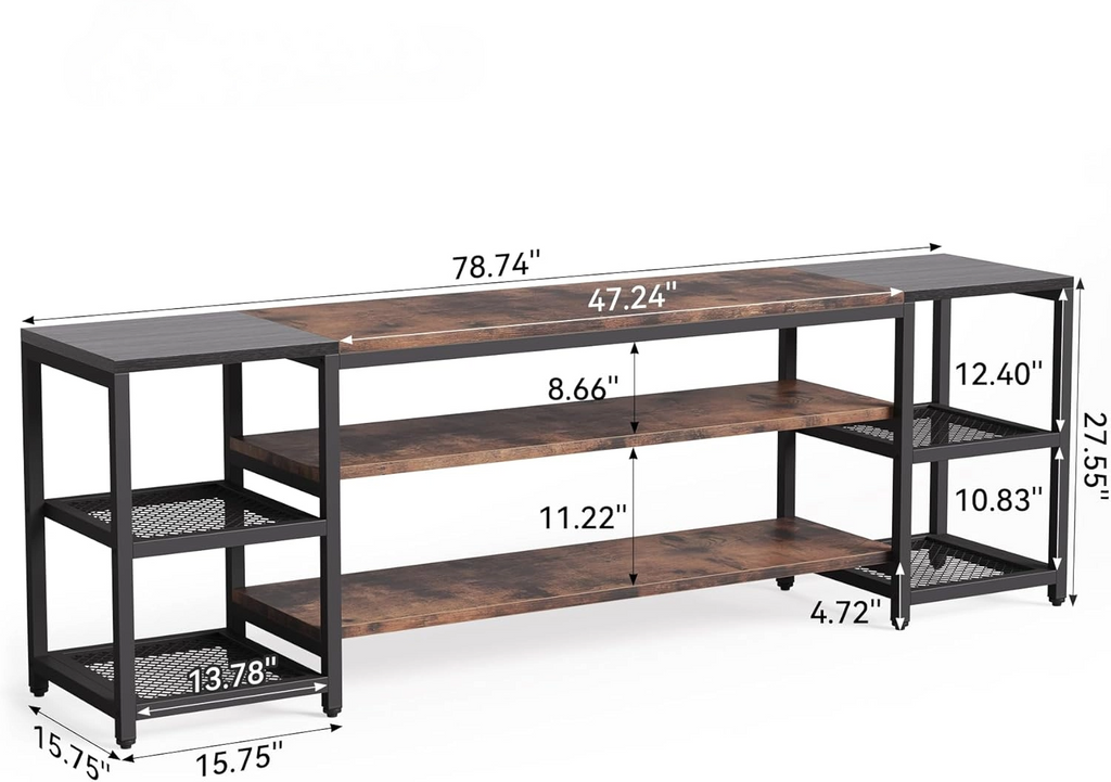 78.7" Extra Long TV Stand for 85"+ TVs