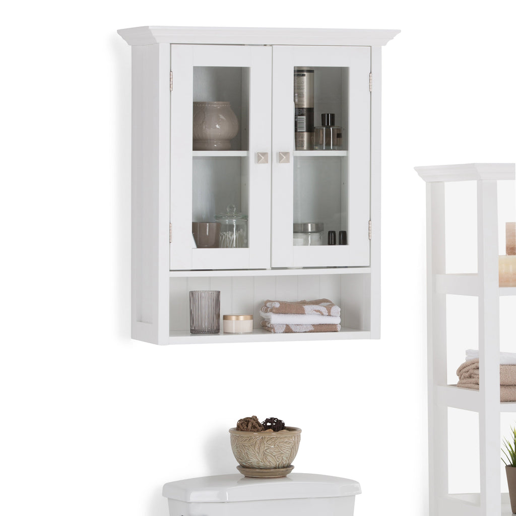 Acadian 24 Inch Wide Solid Wood Double Door Wall Cabinet