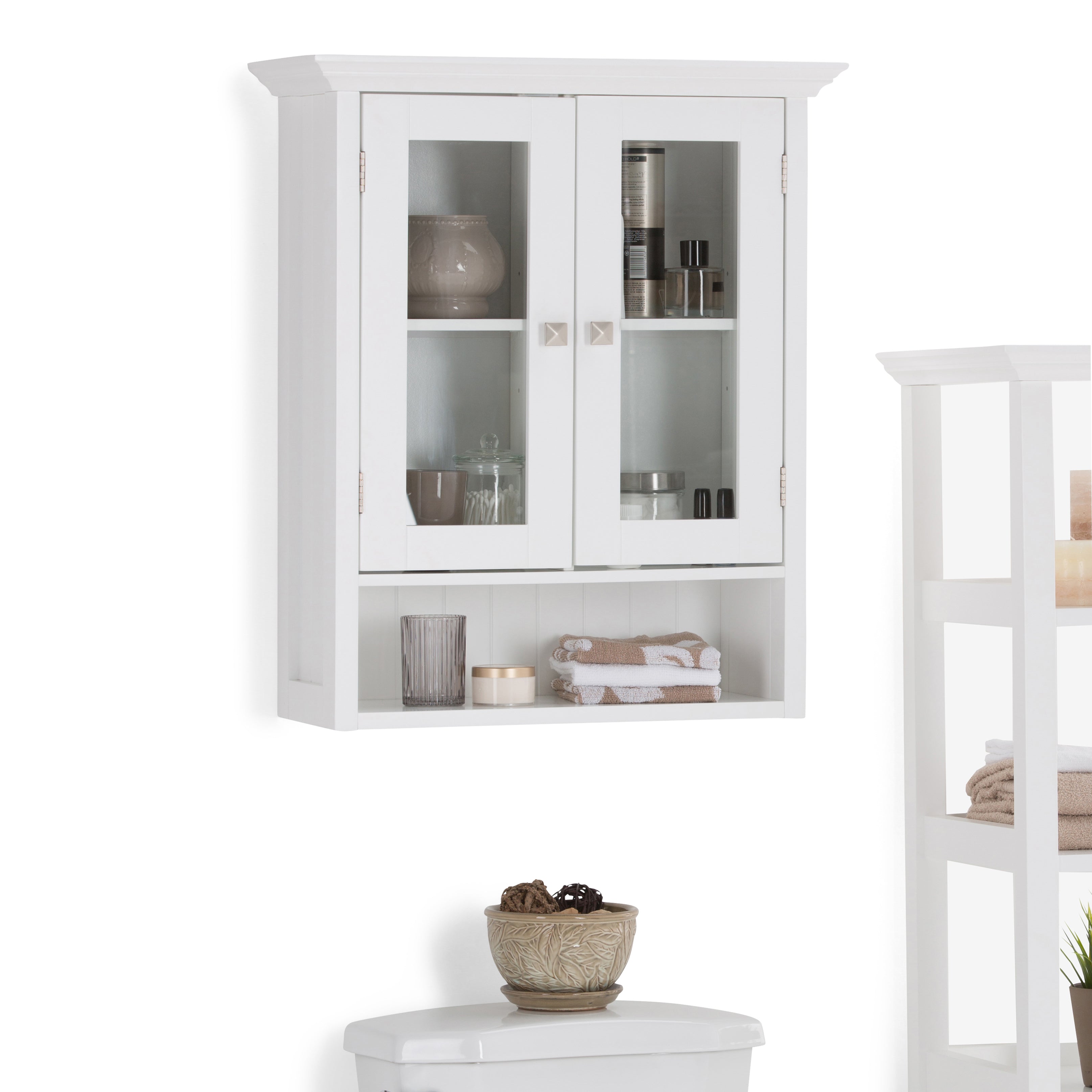 Acadian 24 Inch Wide Solid Wood Double Door Wall Cabinet