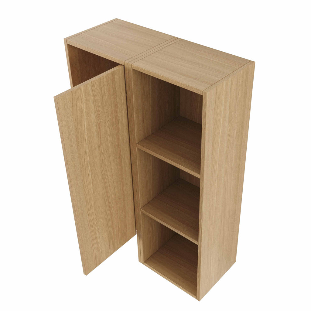 24 Inch Wall-Mounted Side Cabinet and Storage Shelves