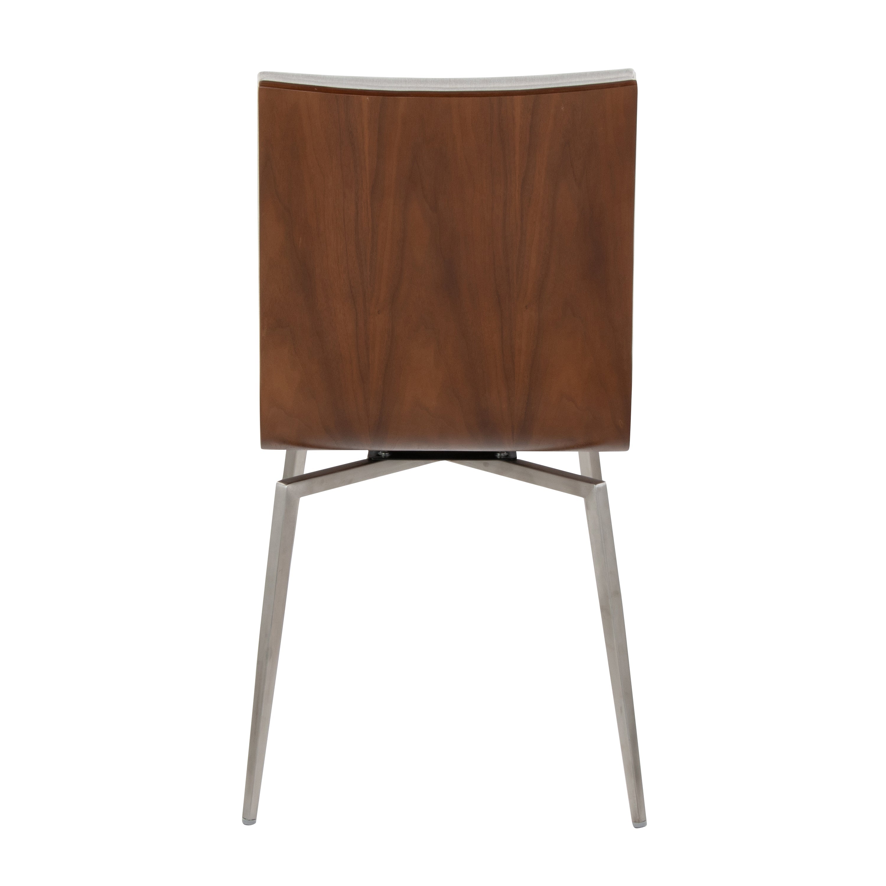 Contemporary Dining/Accent Chair with Swivel in Stainless Steel