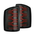 AlphaRex 14-18 GMC Sierra 1500/2500HD/3500HD LUXX-Series LED Tail Lights Blk/Red w/Actv Lgt Seq. Sig 630050 *Discontinued