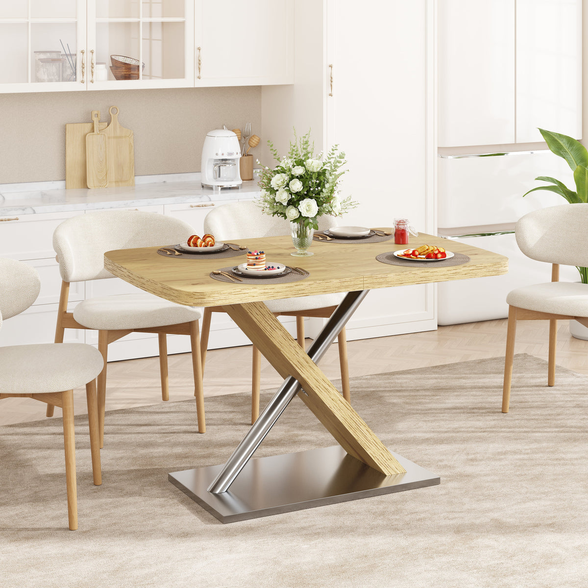 47.25 "-63" Dining Table - Original Wood Color