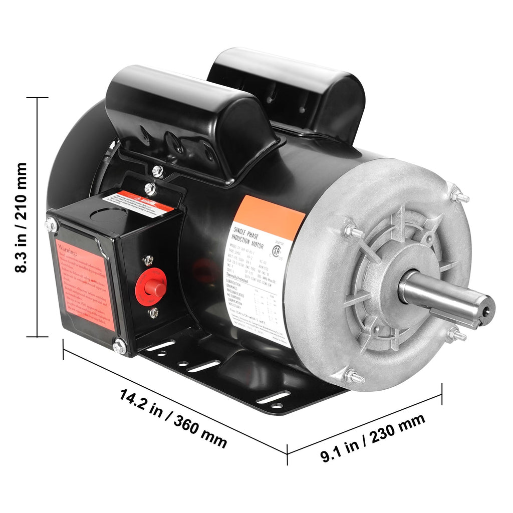 2HP Electric Motor - 1725 RPM Single Phase AC Motor
