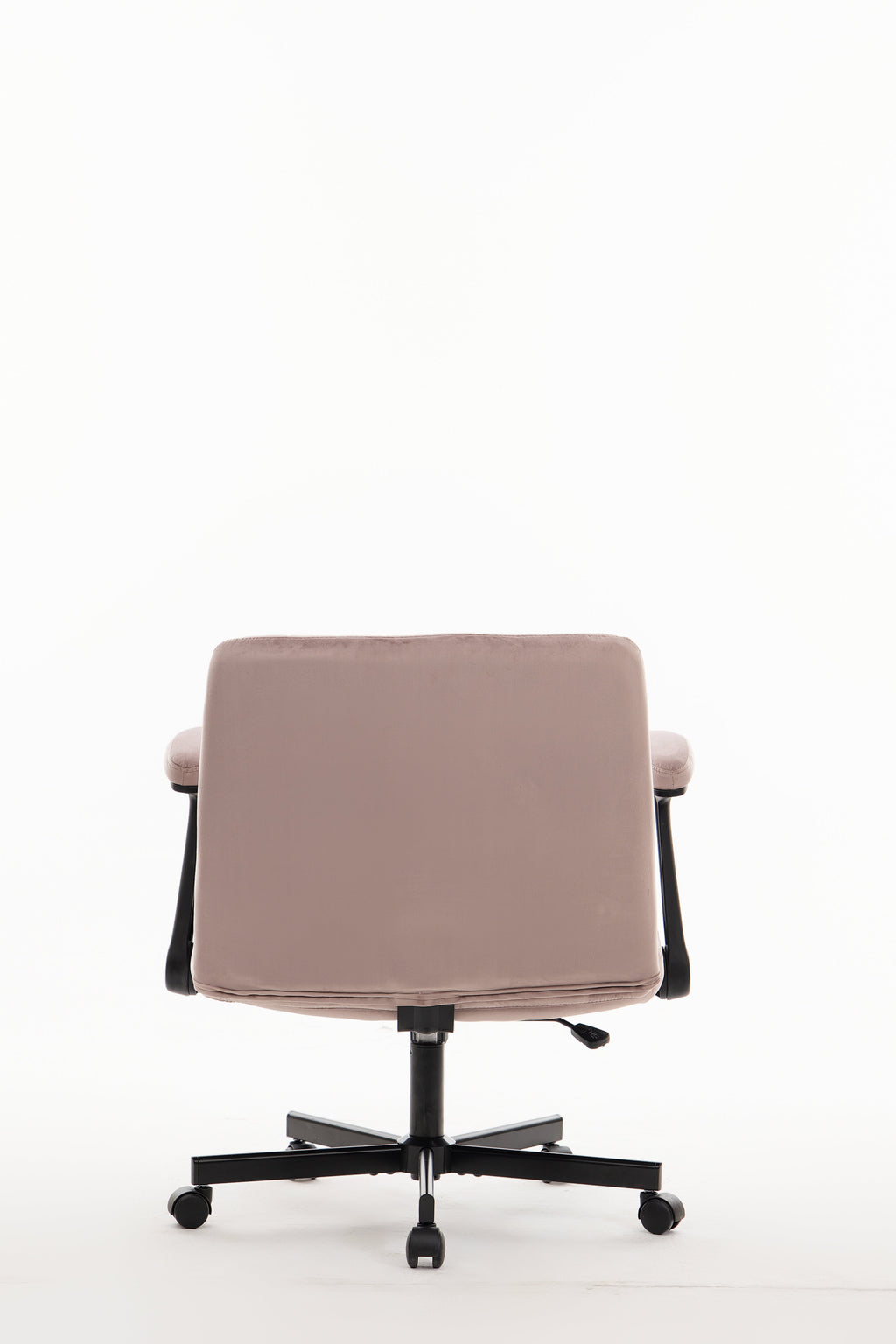 Pink Velvet Criss Cross Armrest Office Chair