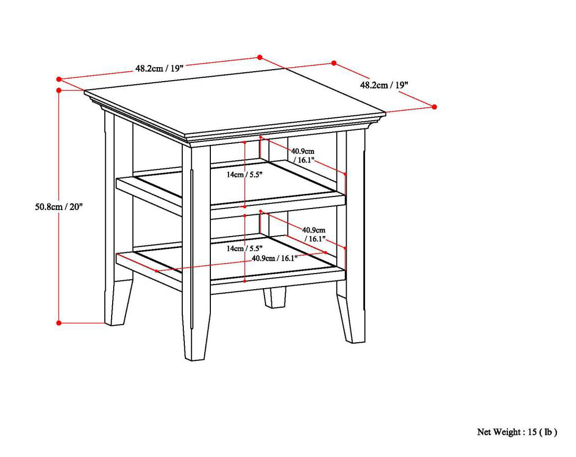 Acadian Rustic End Table