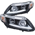 Anzo 2012-2015 Honda Civic Projector Headlights w/ U-Bar Chrome