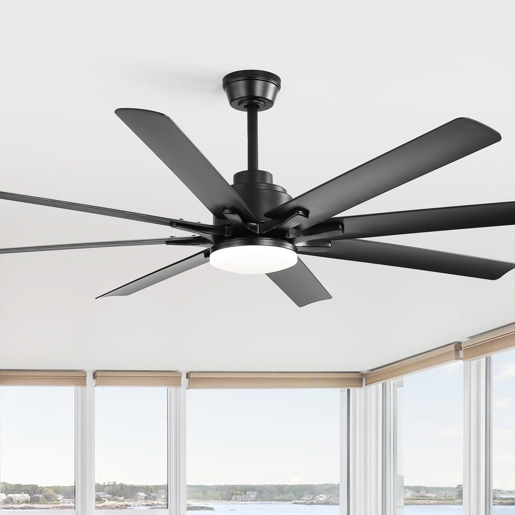 Modern 52-Inch Smart Ceiling Fan With Light
