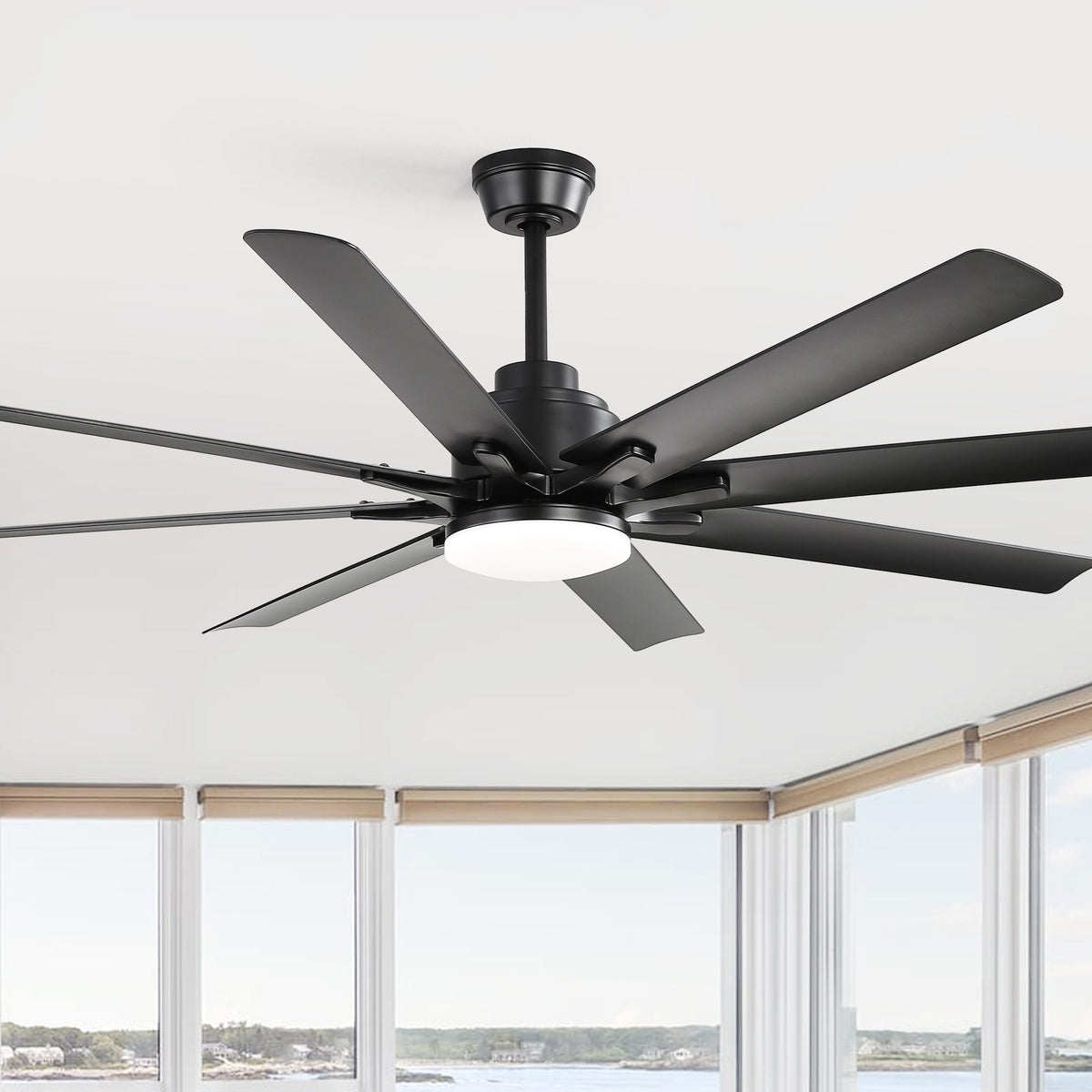 Modern 52-Inch Smart Ceiling Fan With Light