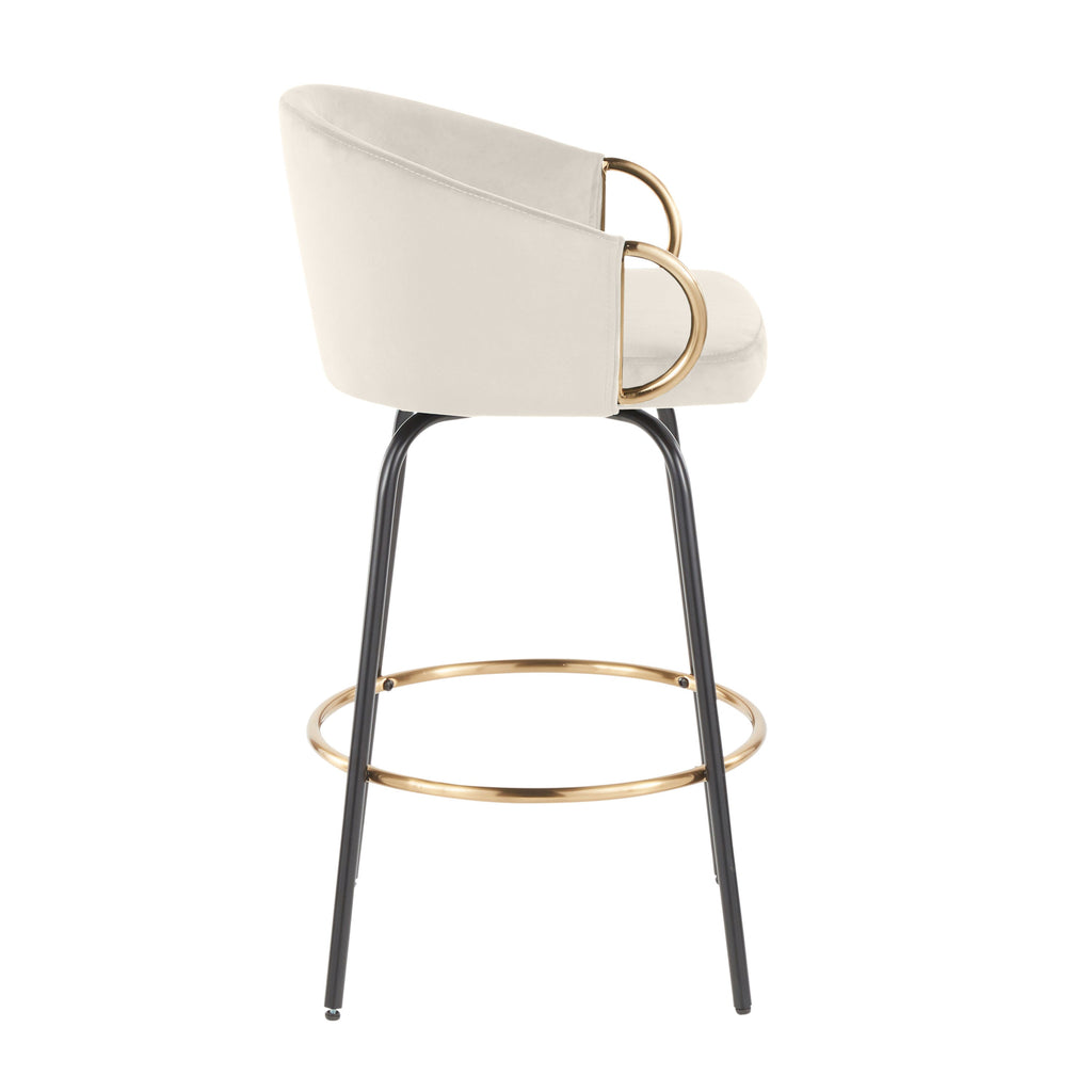 26" Contemporary Fixed Height Counter Stool with Swivel