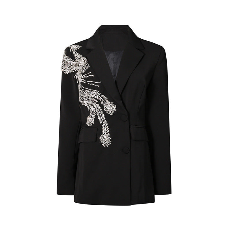 Womens Versatile And Loose Fitting Petite Tailored Blazer
