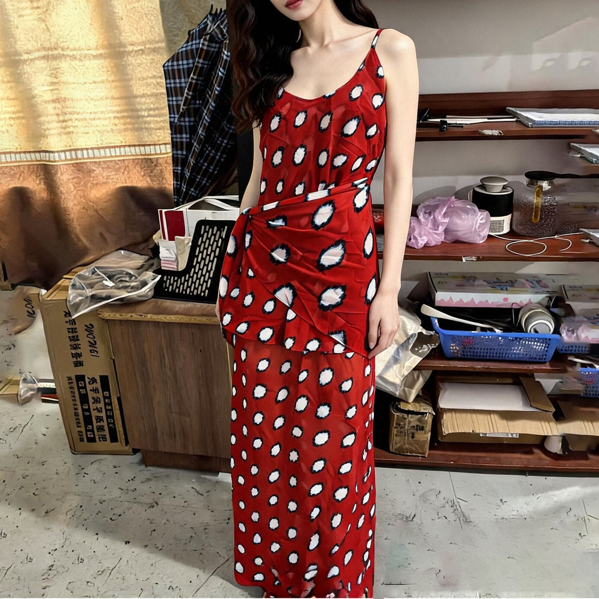 Autumn New Arrival Dress Elegant And Sexy With A Printed Design