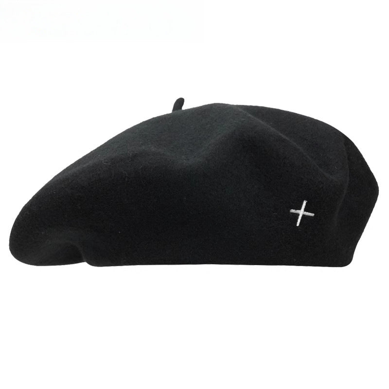 Wool-blend Beret For Women Oversized Fit Painters Cap