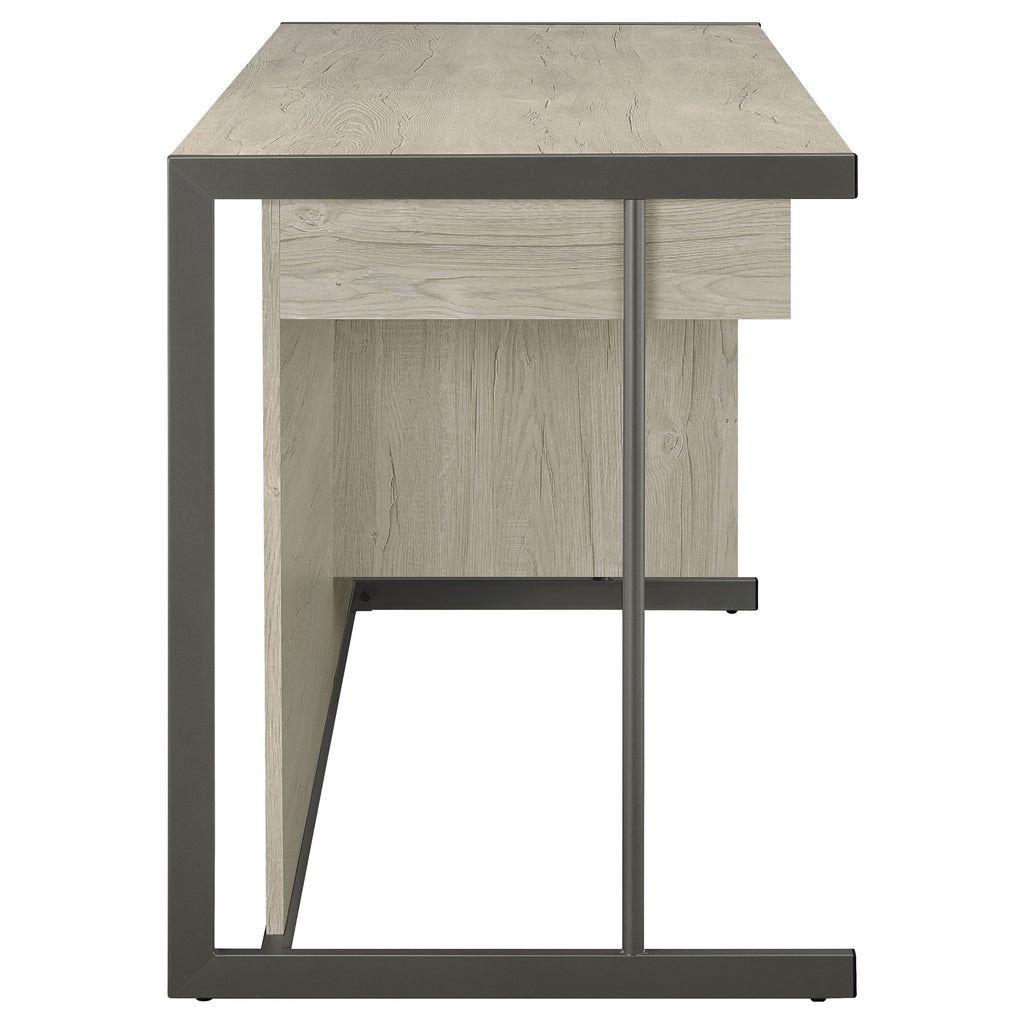 Brisley Whitewashed Office Desk