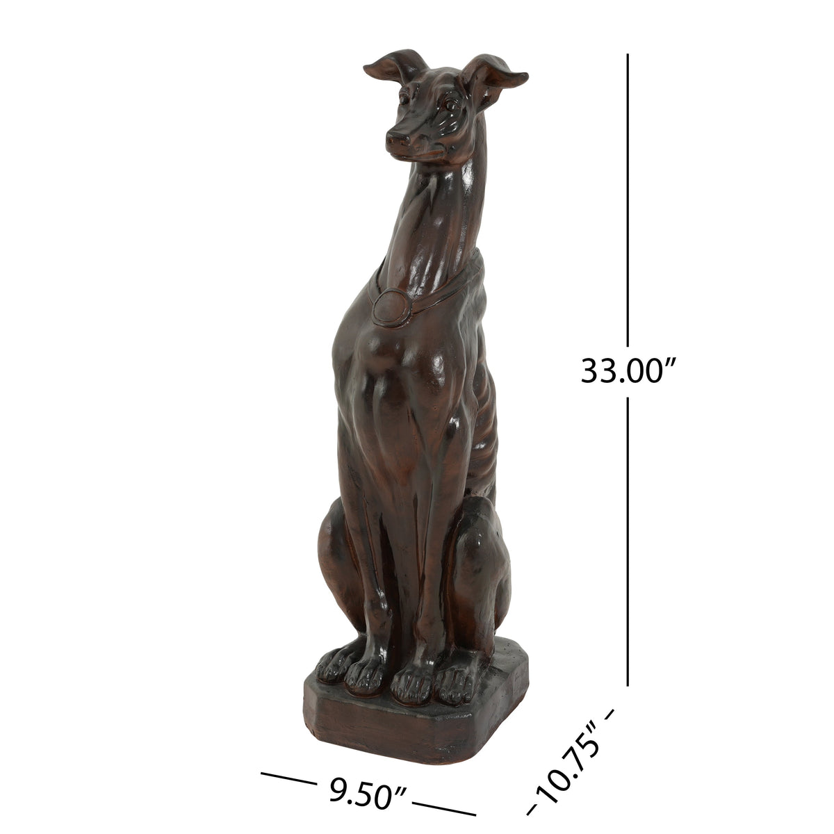 Grey Hound Dog Statue