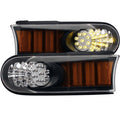 Anzo 2007-2013 Toyota Fj Cruiser LED Parking Lights Black w/Amber Reflector