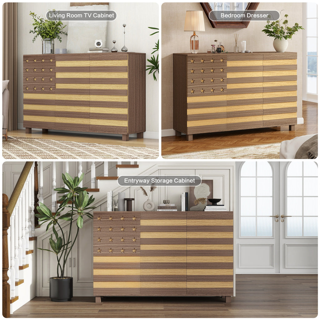 55" Buffet Sideboard Cabinet Storage
