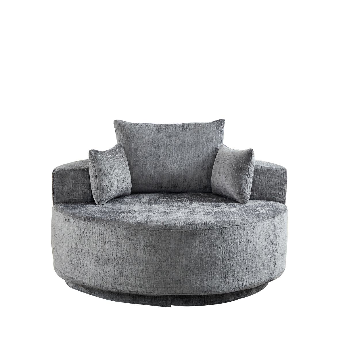 55''L Polyester Foam Single Swivel Chair