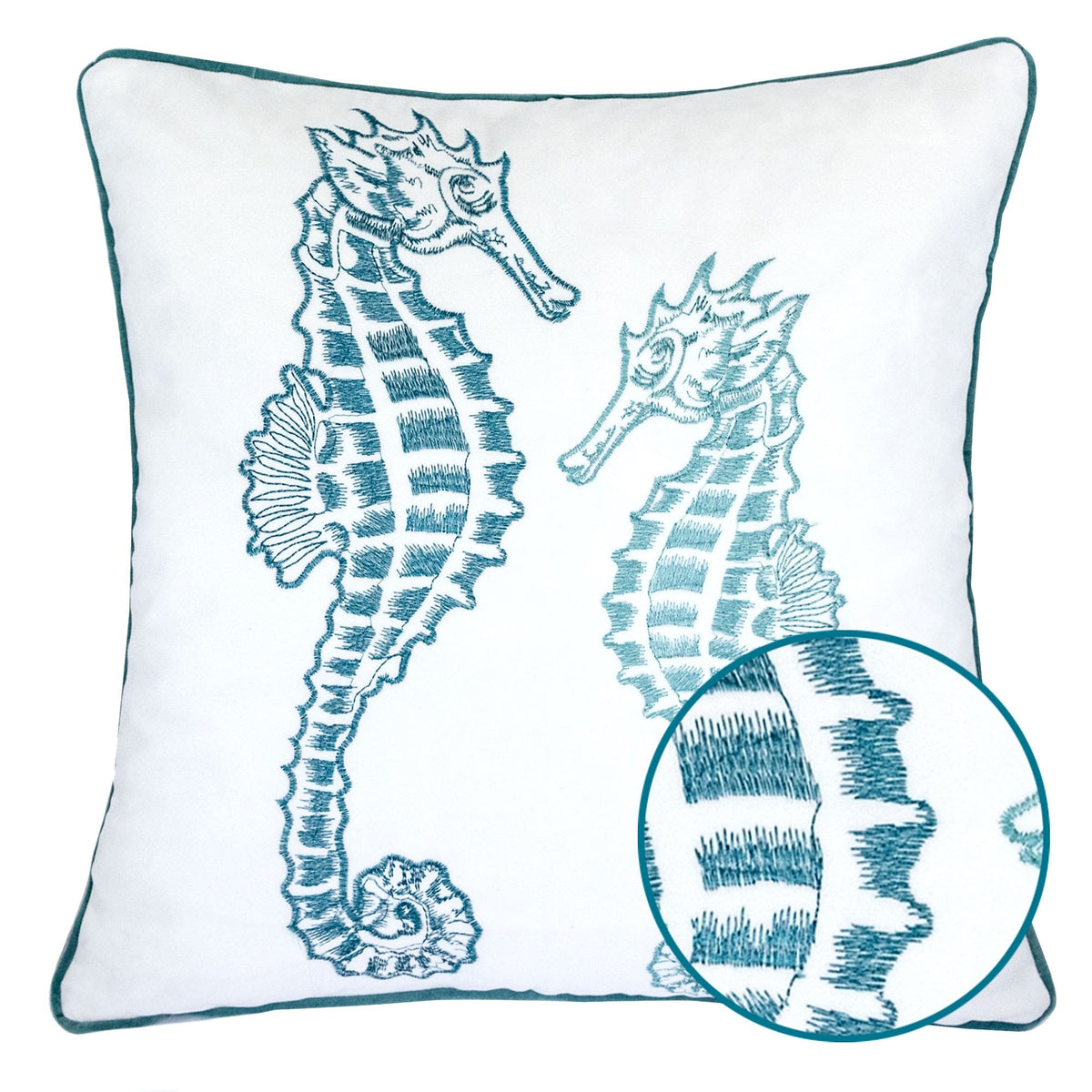 Blue Spa Seahorses Pillowcase