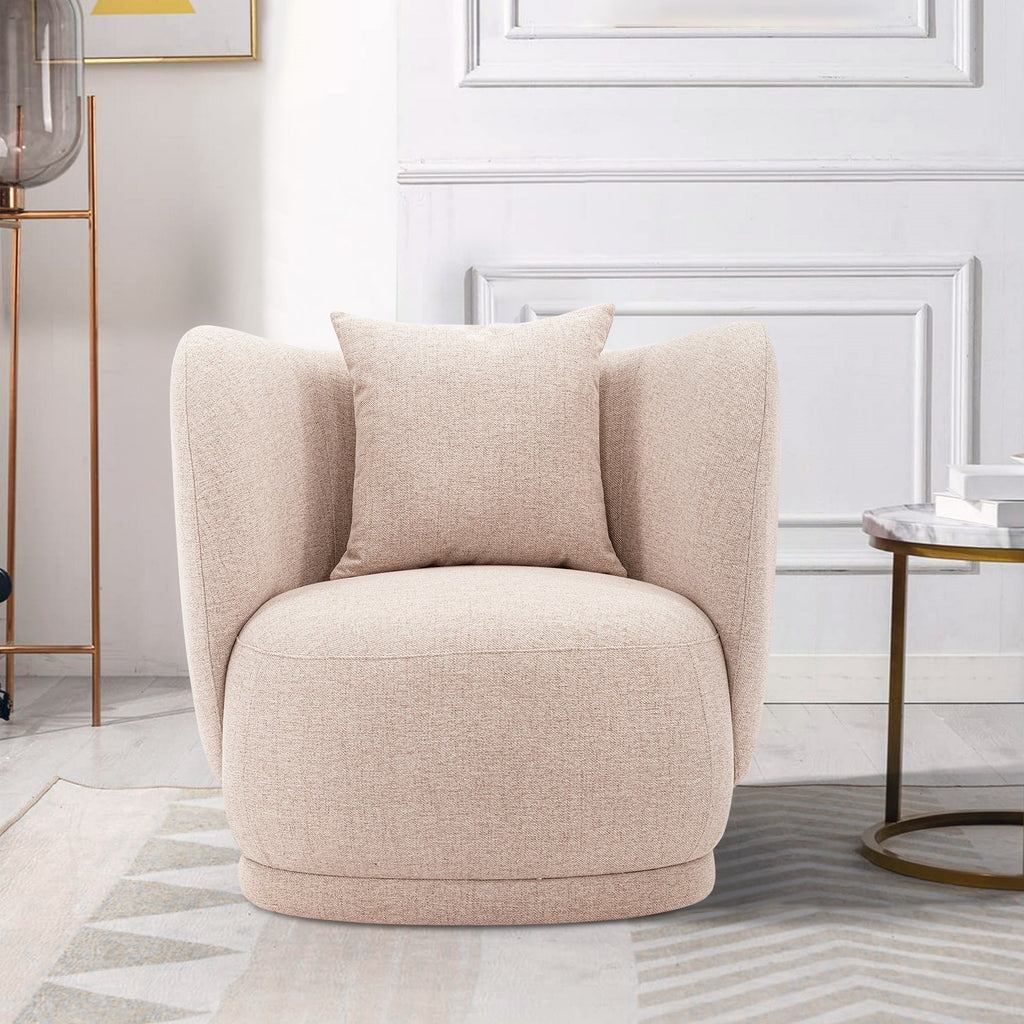Siri Upholstered Lounge Chair in Wheat