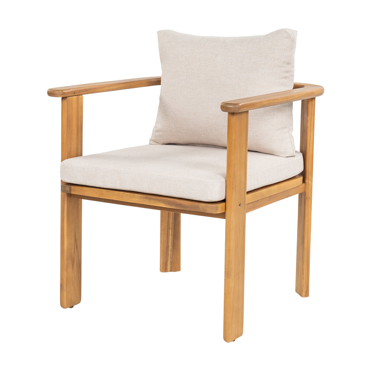 Kaja Outdoor Acacia Wood Dining Chair, Teak Finish