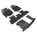 3D MAXpider 22-23 Infiniti QX60 7 Seat Kagu Black Floormat- Row 1/2/3 L1IN03201509