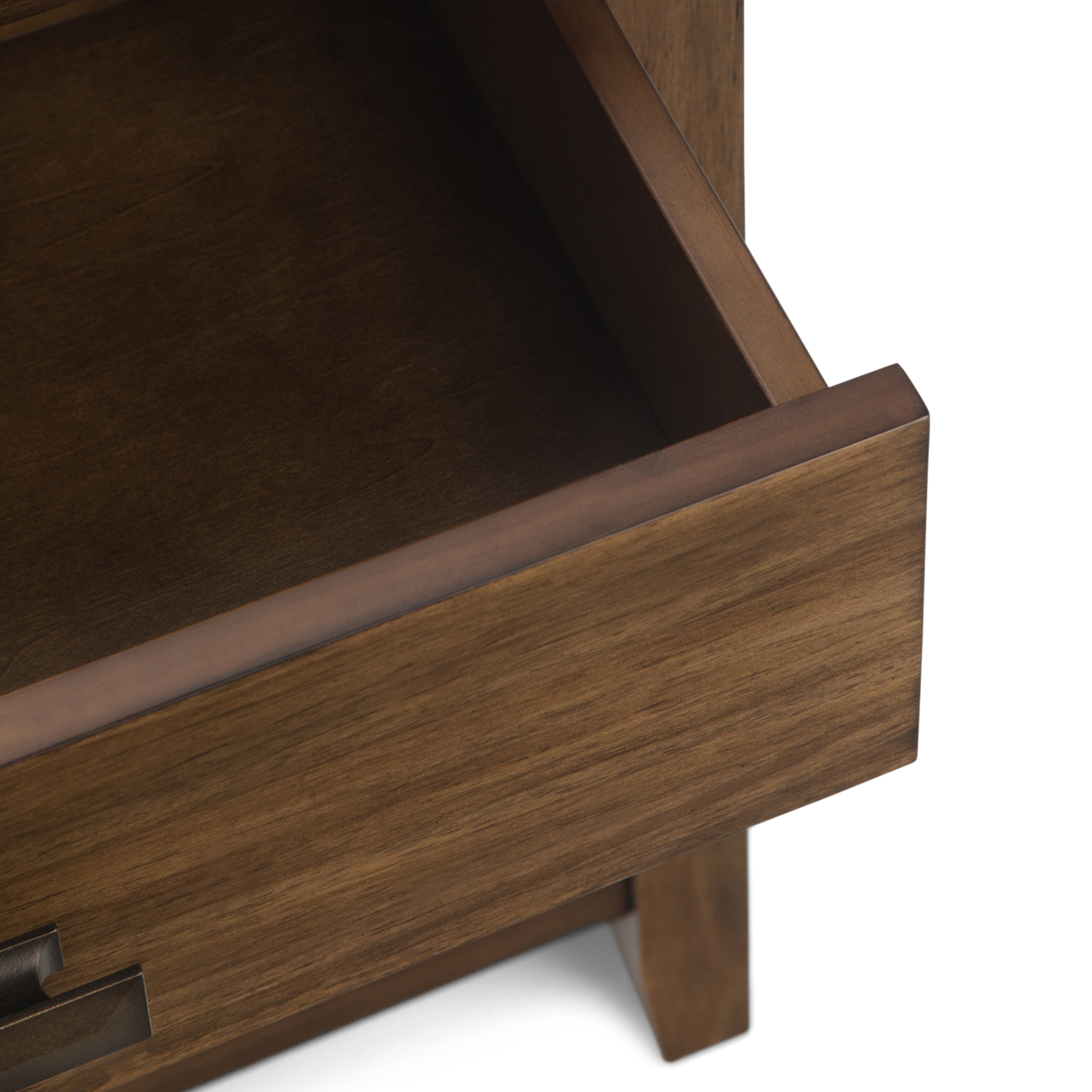 Artisan 24 Inch Wide Solid Wood Bedside Table in Rustic