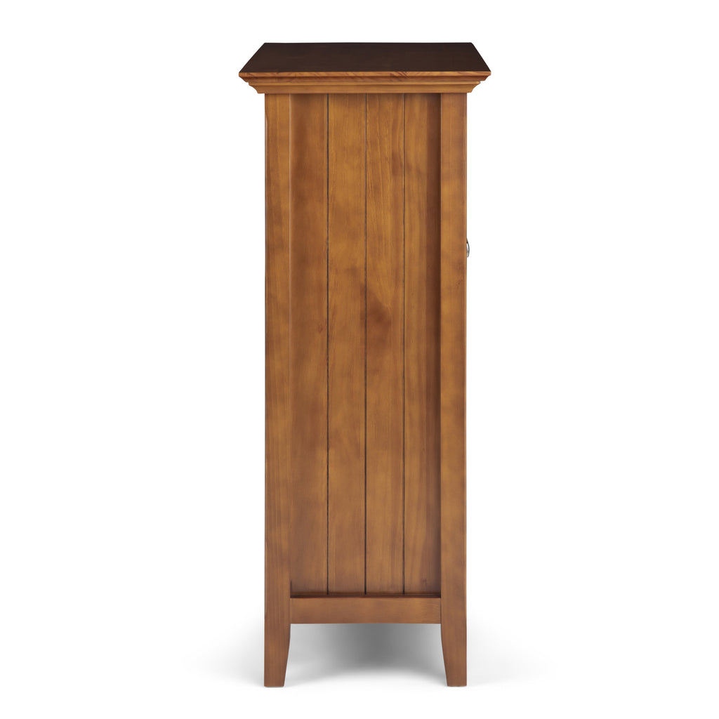 Acadian 39 Inch Wide Solid Wood Transitional Storage Cabinet in Light Golden