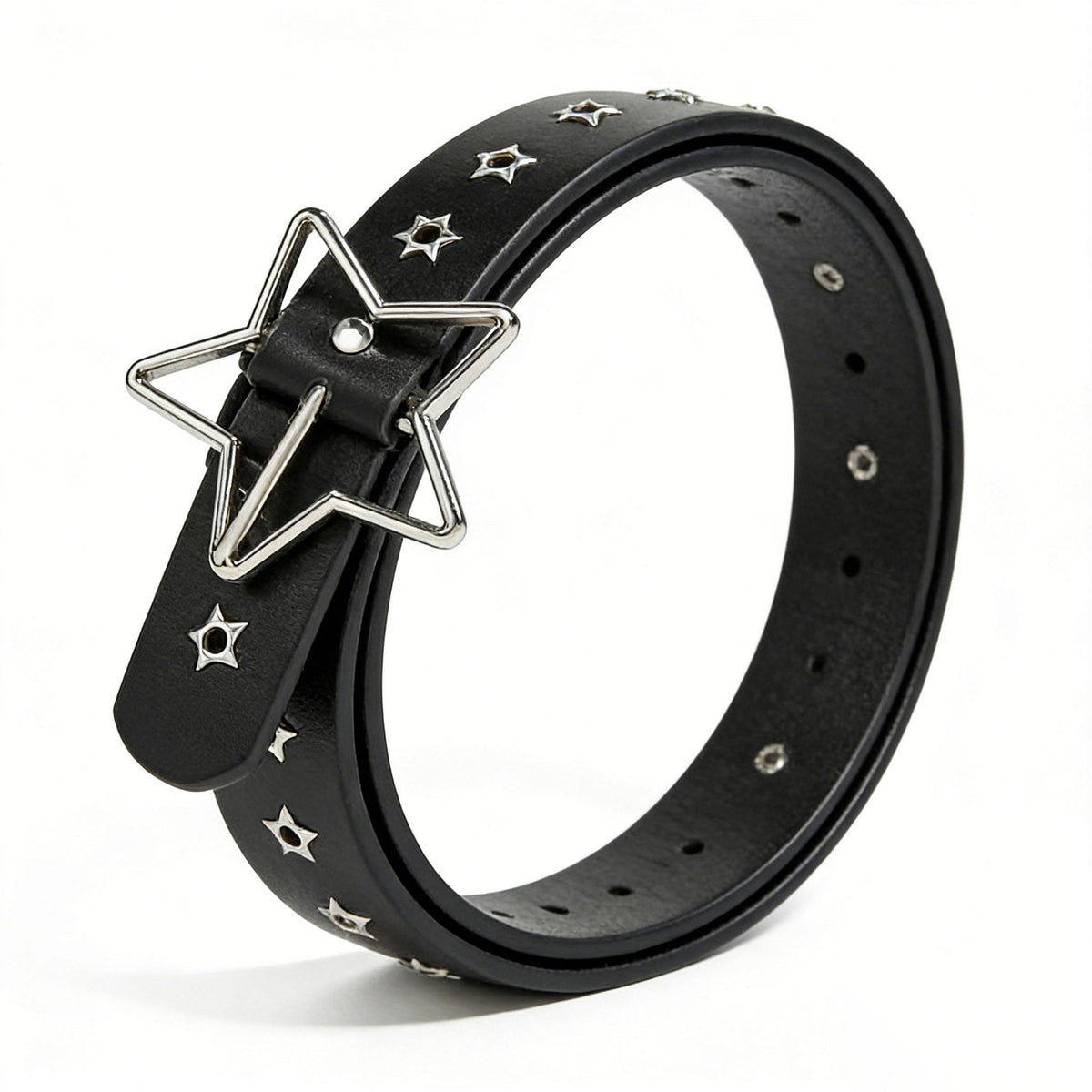 New Arrival Pentagram Rivet PU Belt For Women Fashionable And Versatile
