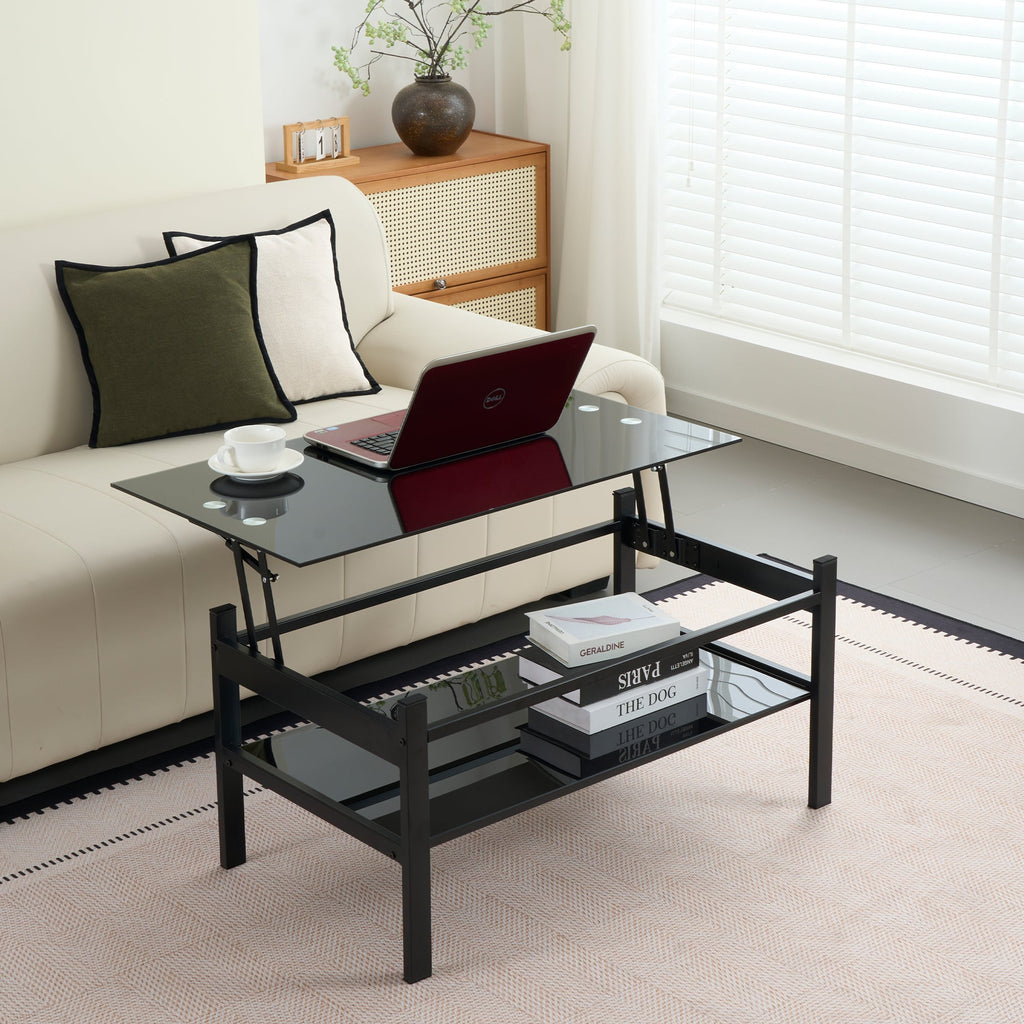 Glass Lift Top Coffee Table