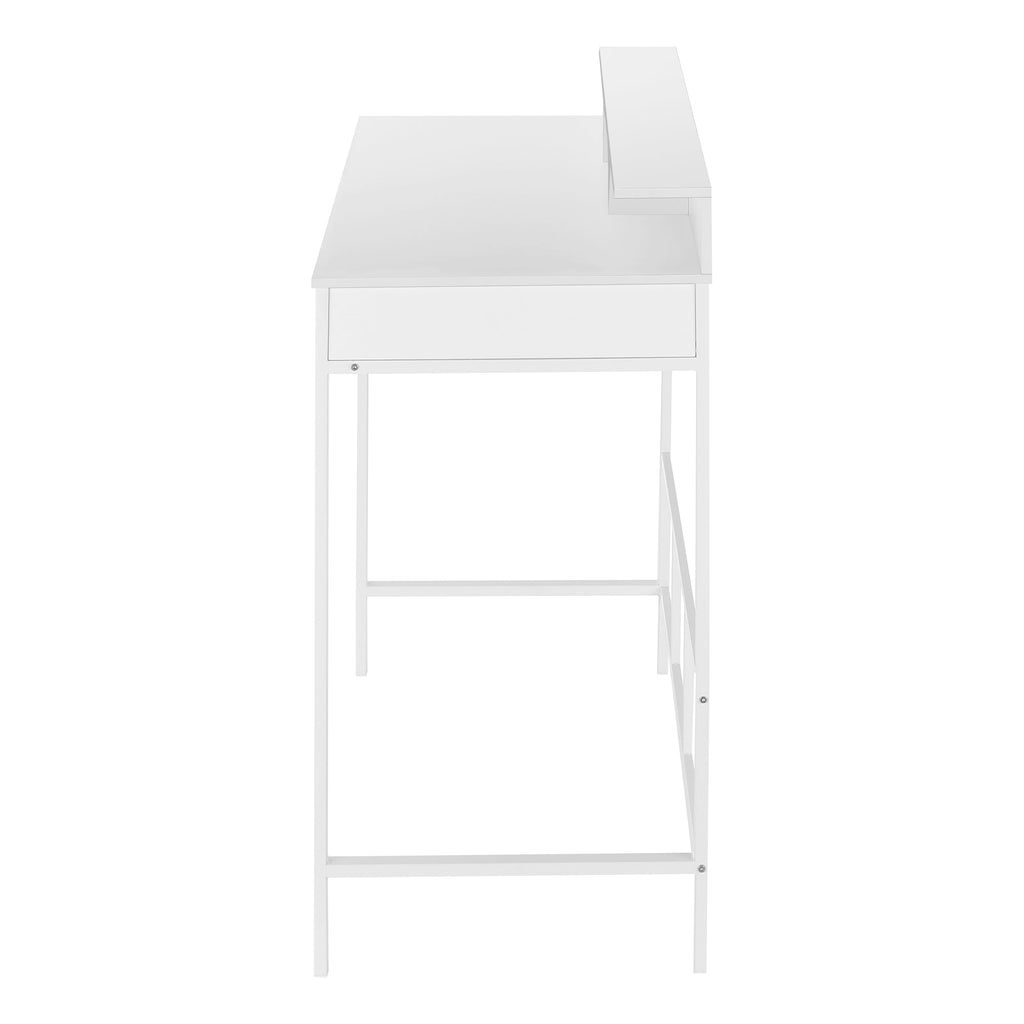 Modern Computer Desk with Storage Shelves