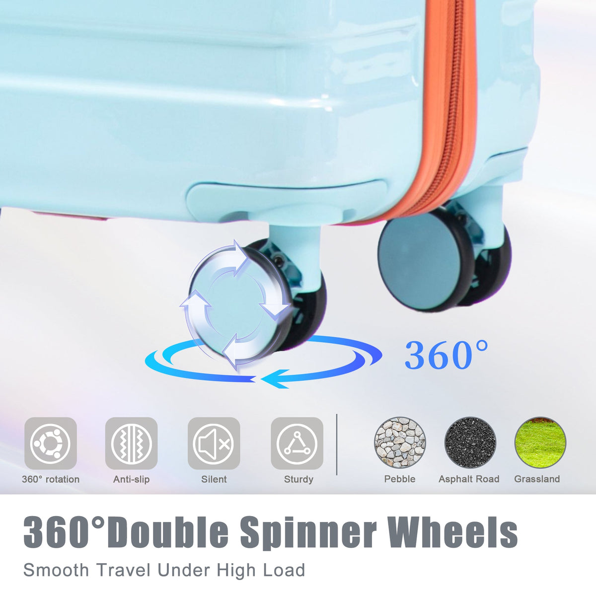 3-Piece PC Spinner Wheel Luggage Set