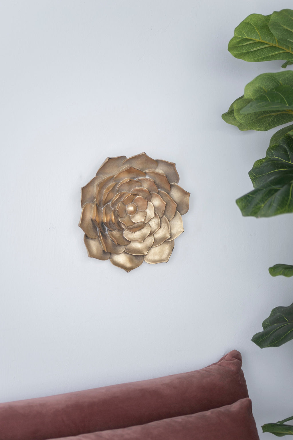 D10x1.4" Succulent Wall Plaque - 2 Piece