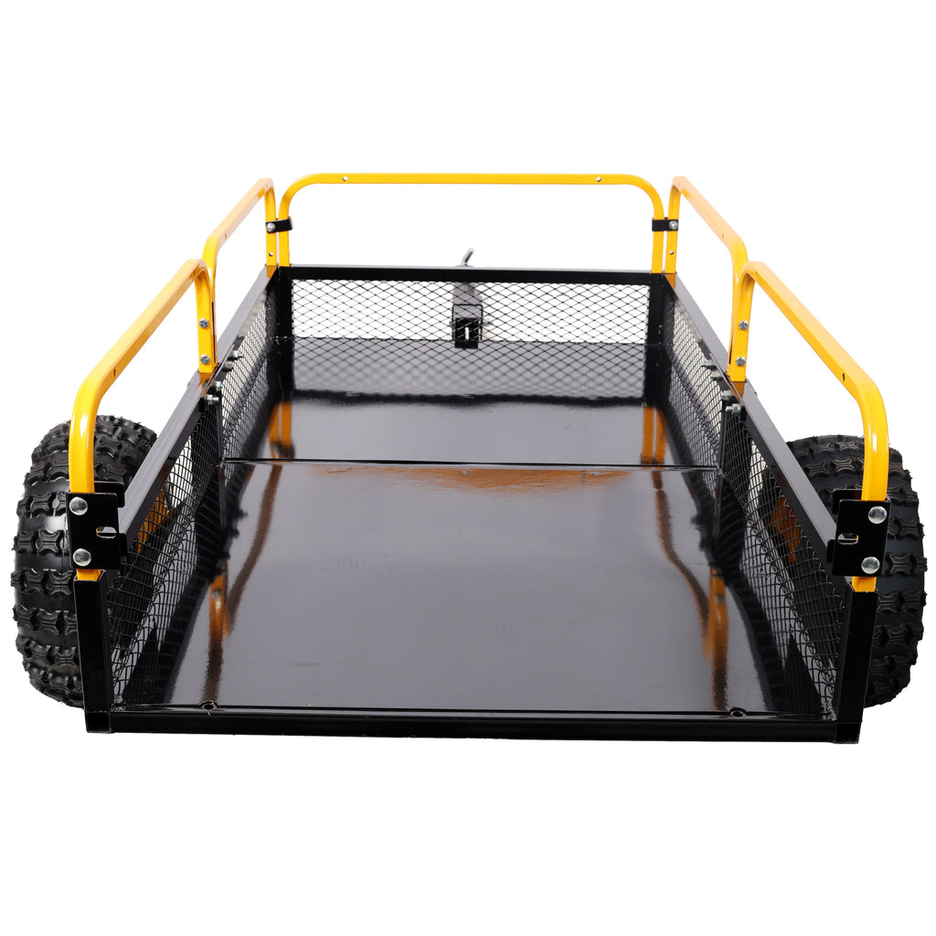 Heavy-Duty Tow-Behind Dump Cart 1000 lbs Load Capacity