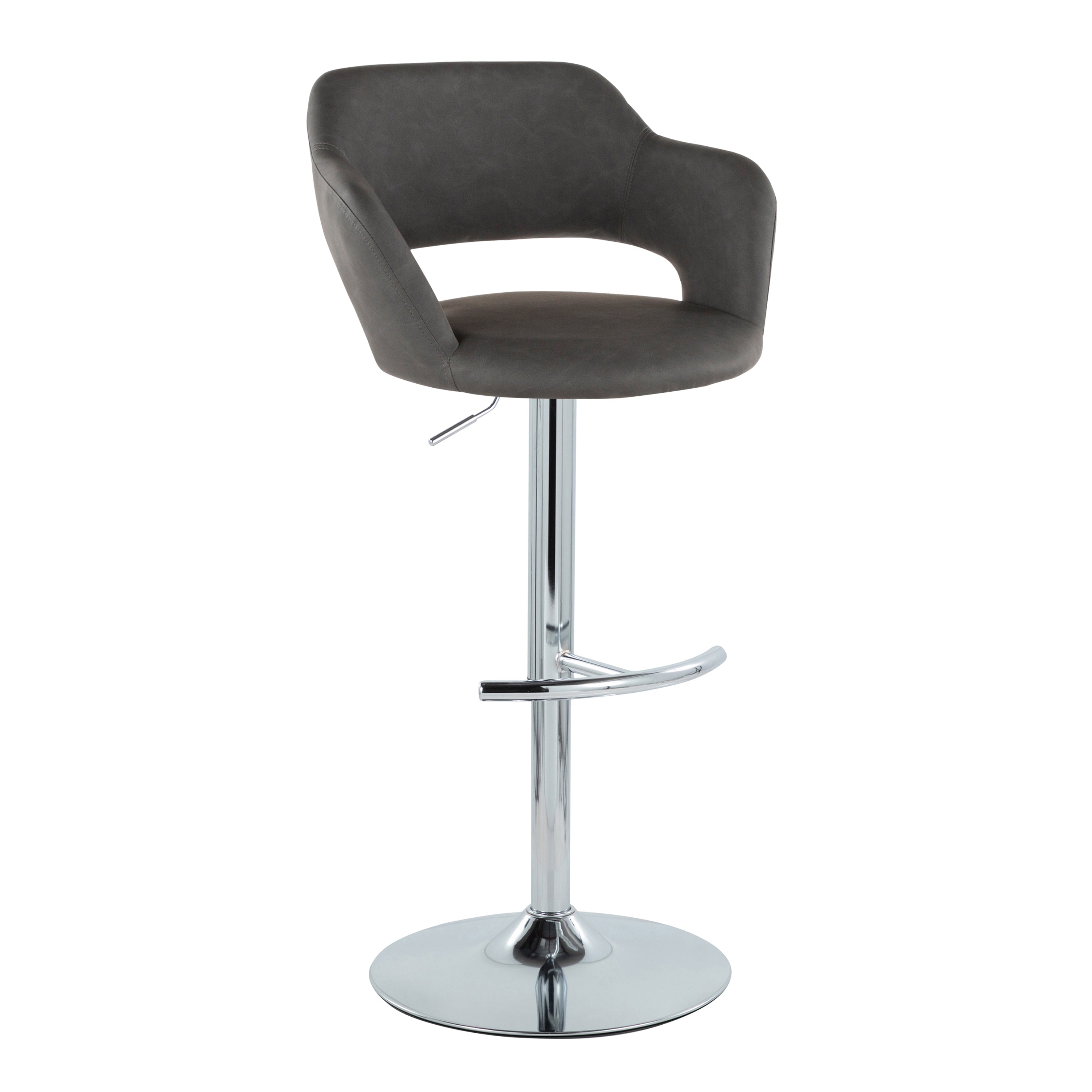 Contemporary Adjustable Barstool with Swivel
