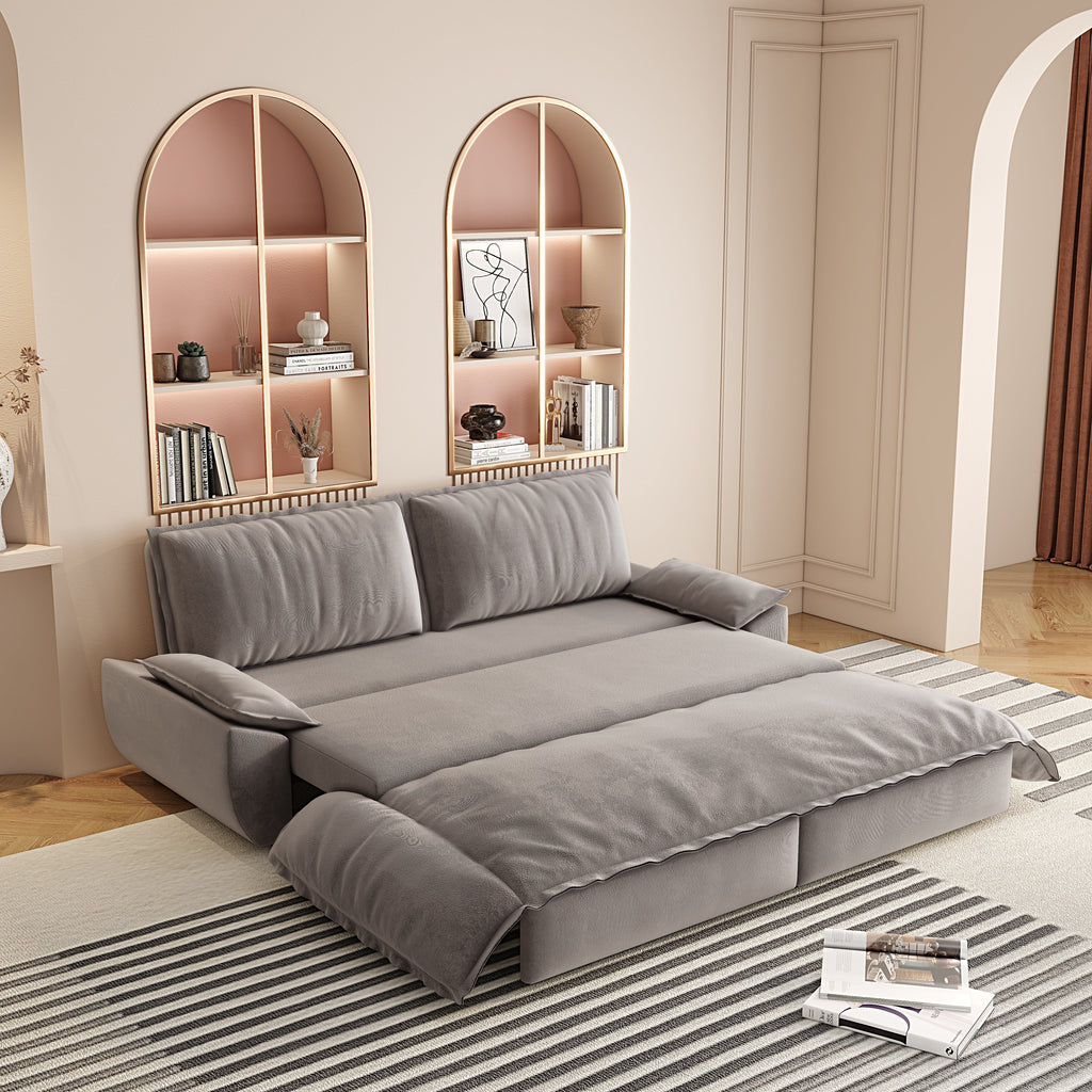 73.2" Queen Pull Out Sofa Bed - 3-in-1 Convertible Sleeper Sofa