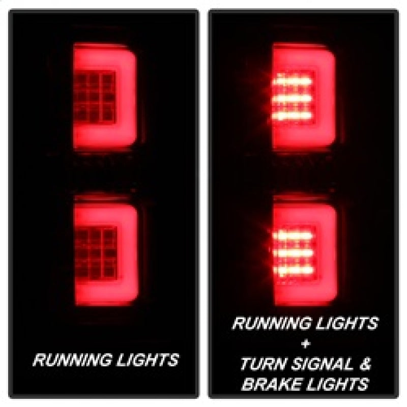 Spyder 09-14 Ford F150 V2 Light Bar LED Tail Lights - Red Clear (ALT-YD-FF15009V2-LBLED-RC) 5084224