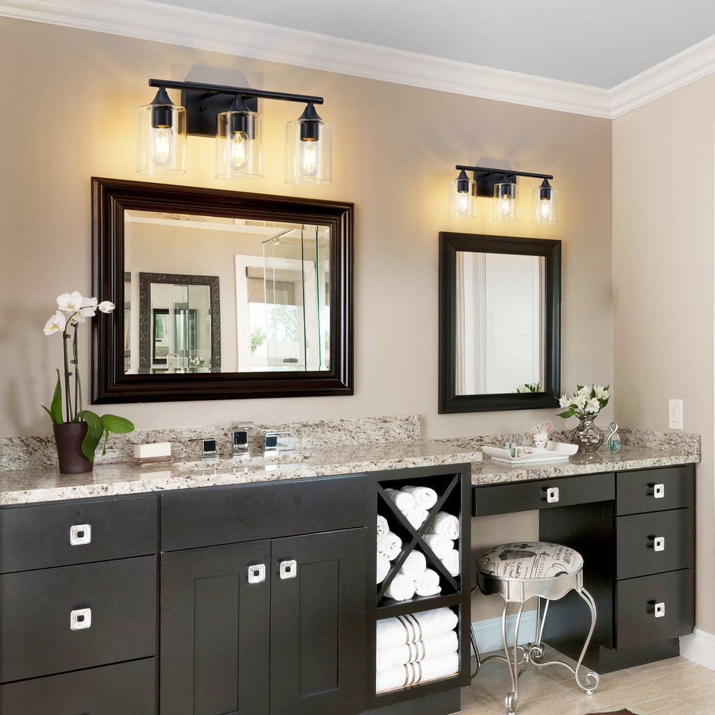 3-Light Matte Bathroom Vanity Wall Light