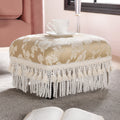 Fiona Accent Footstool Ottoman, Champagne