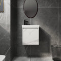 20" Wall-Mounted Bathroom Vanity with Ceramic Sink
