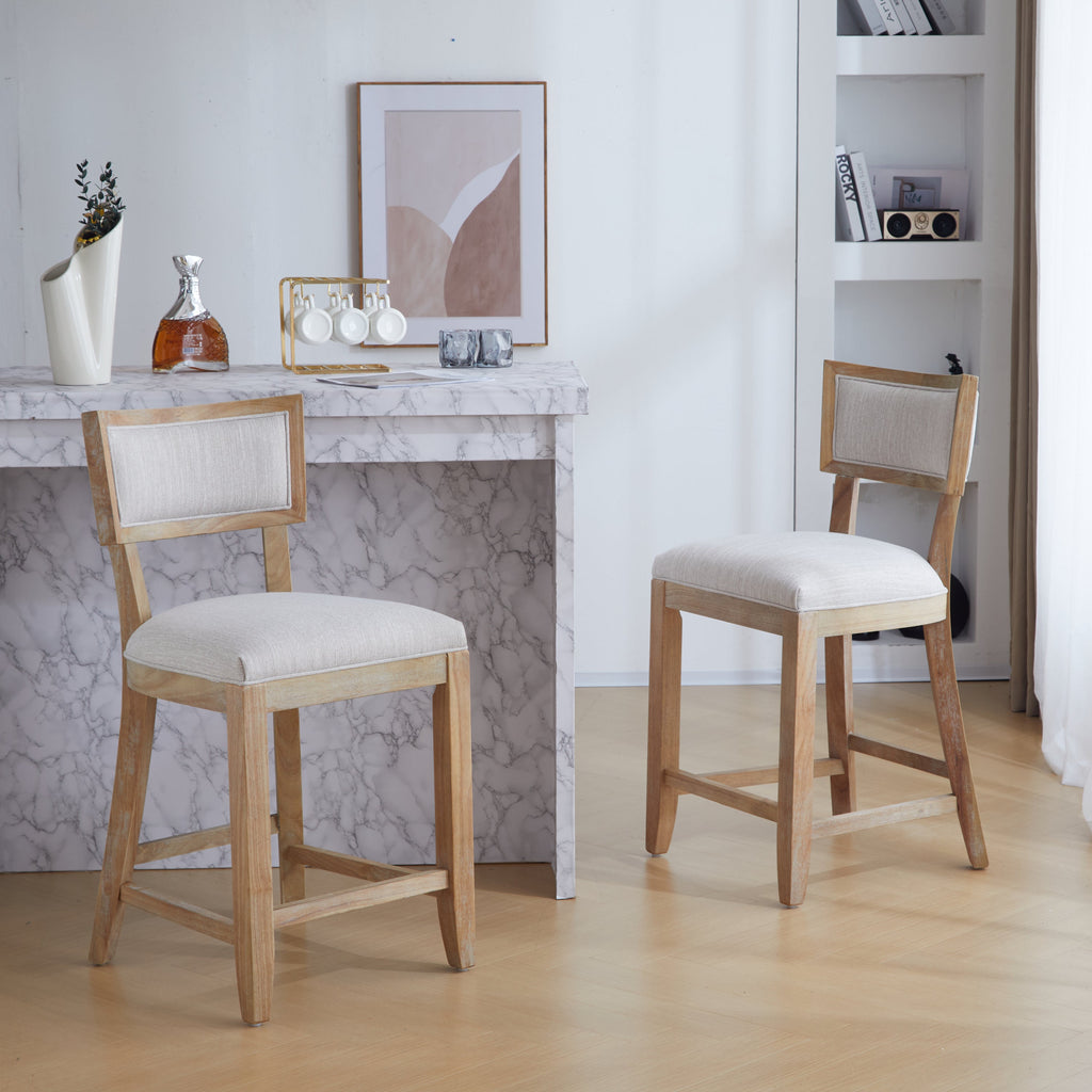 Upholstered Counter Height Bar Stools Set of 2