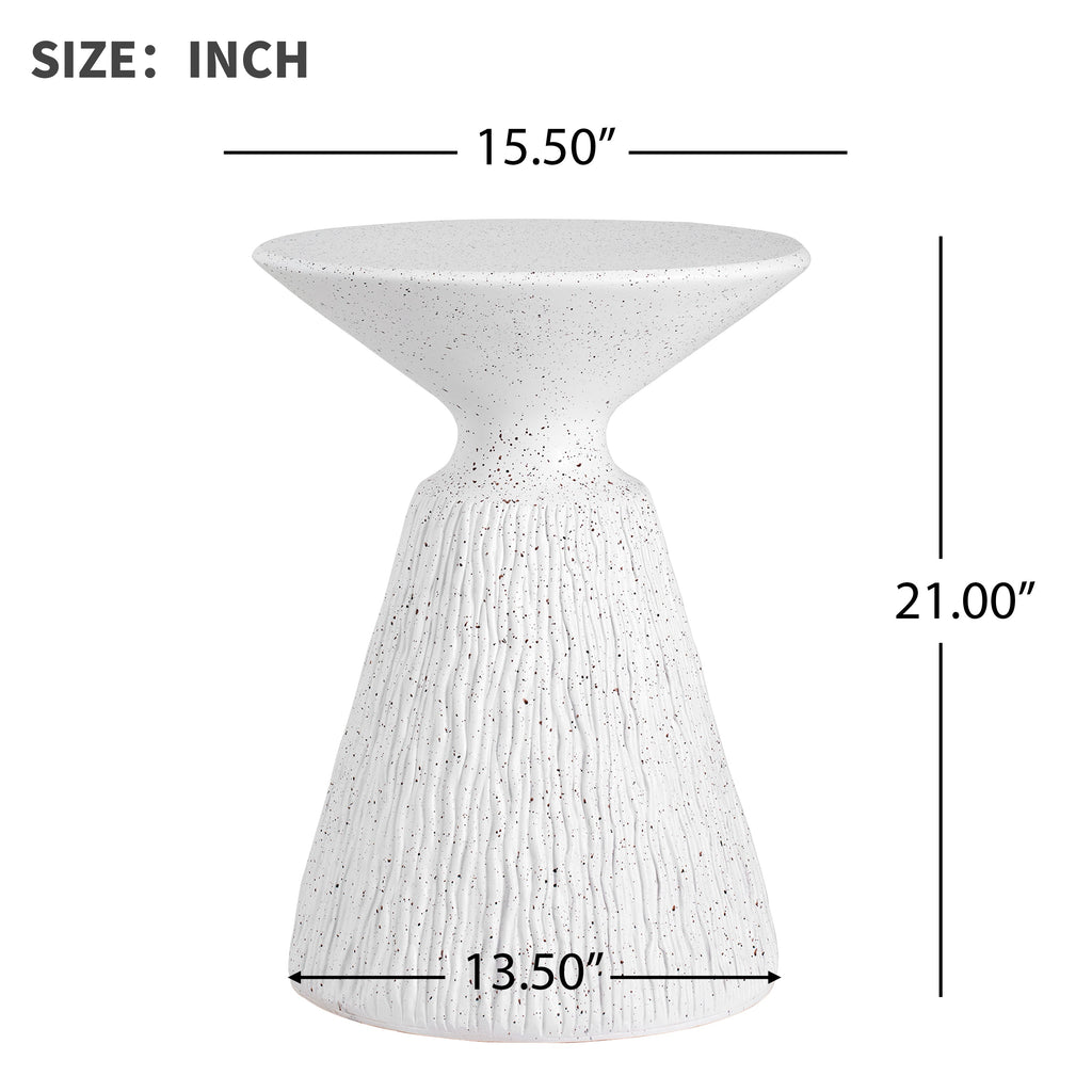 Retro Speckled Textured MGO Side Table