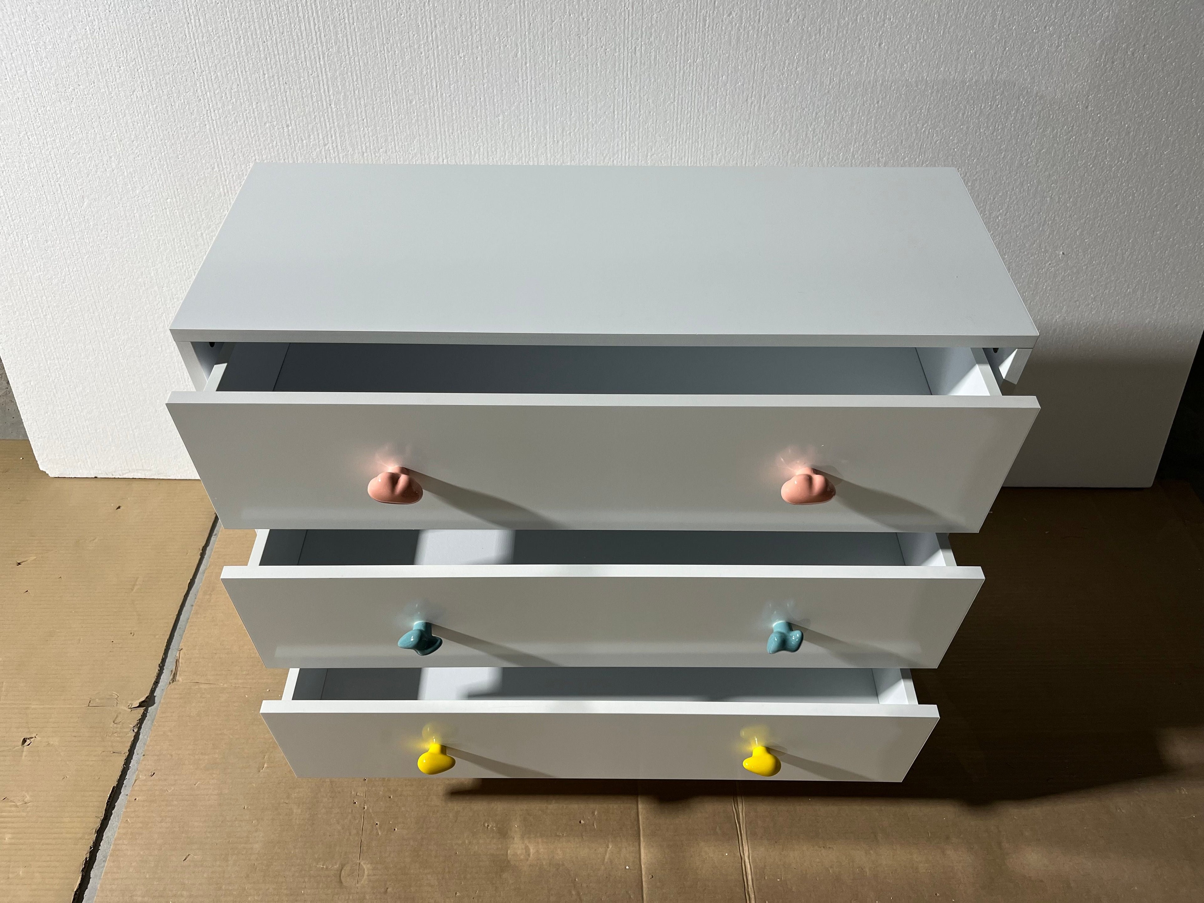 Kids 3 Drawer Dresser - Baby Nightstand for Bedroom