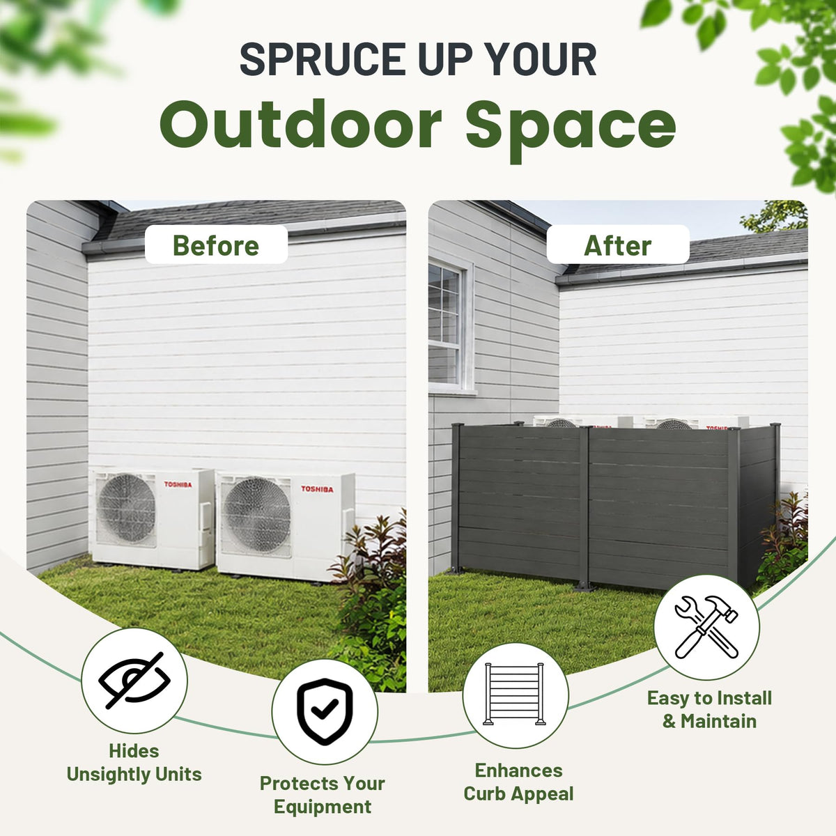 50" W x 49" H Outdoor Privacy Screen