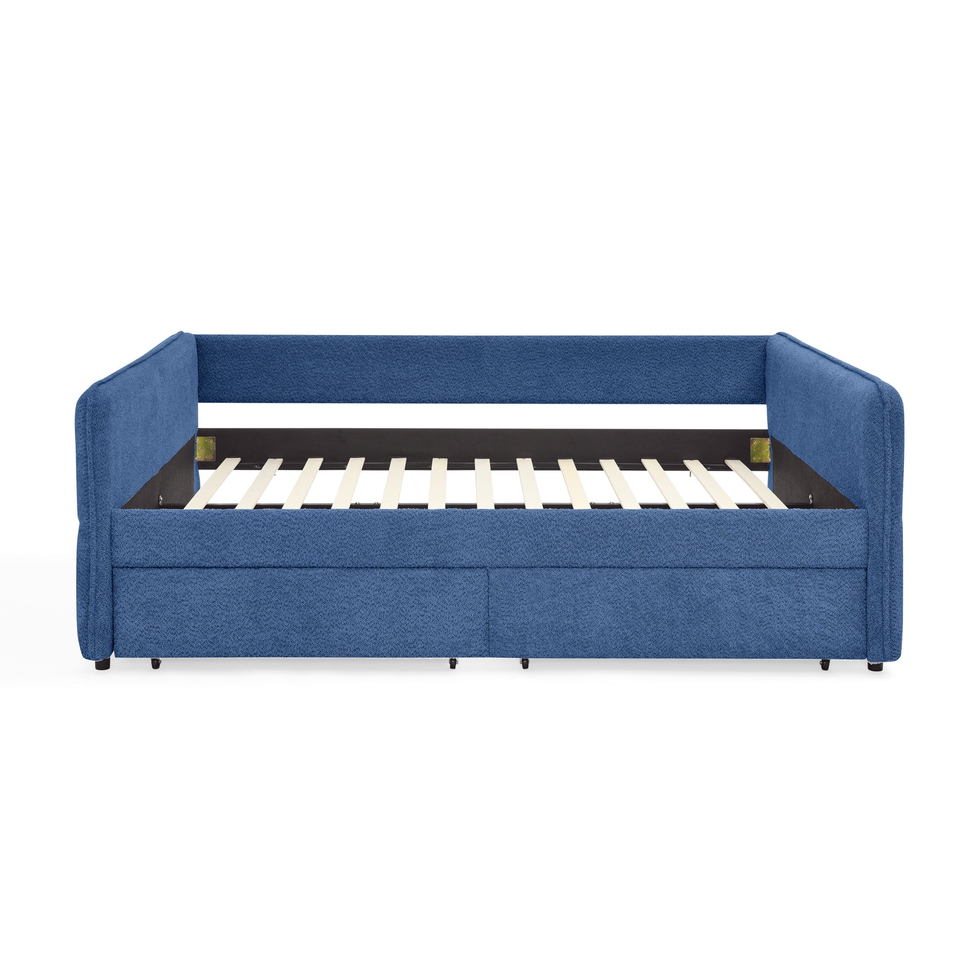 Queen Size Daybed with Two Drawers - Upholstered Tufted Sofa Bed