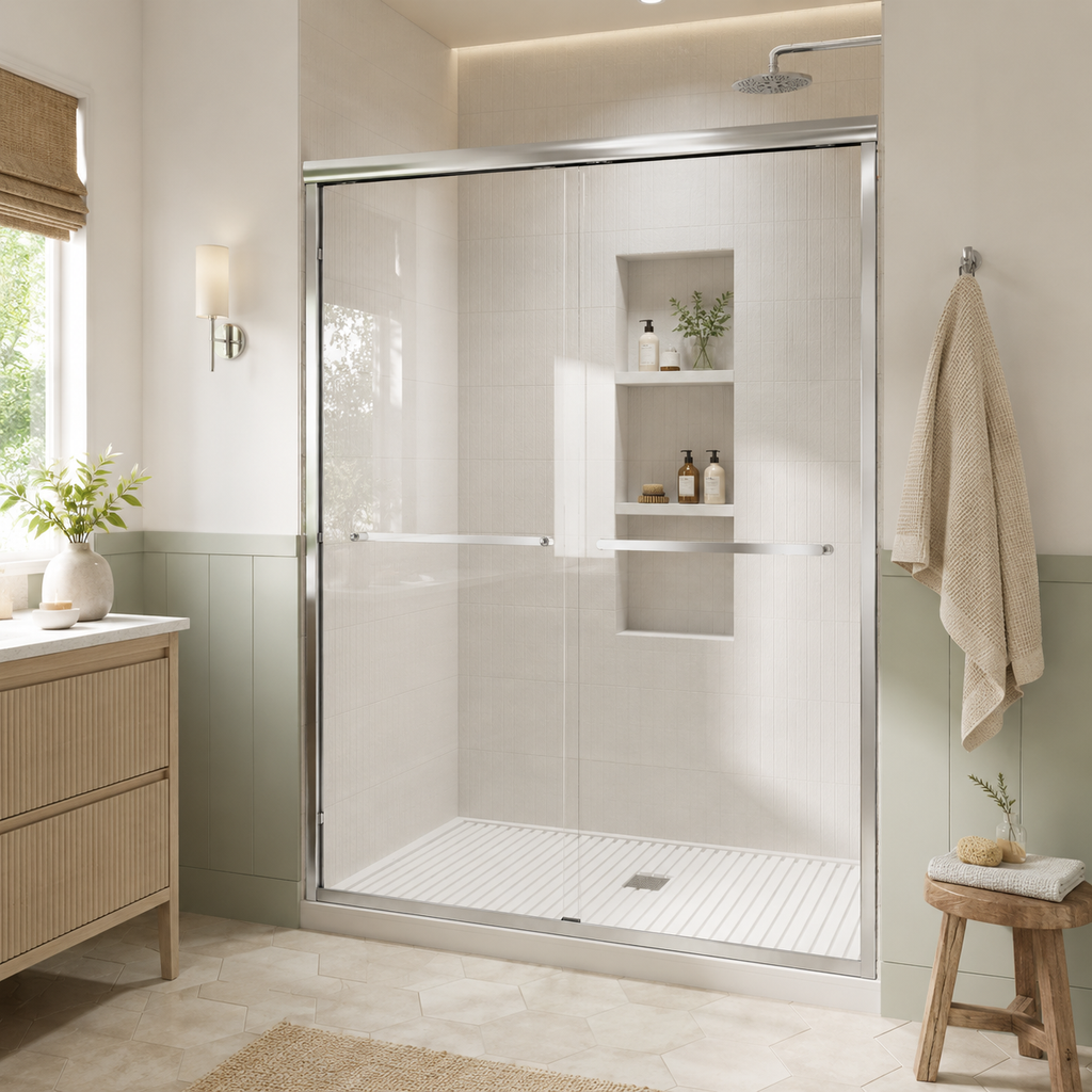 Framed Double Sliding Shower Door - 50-54" W x 72" H
