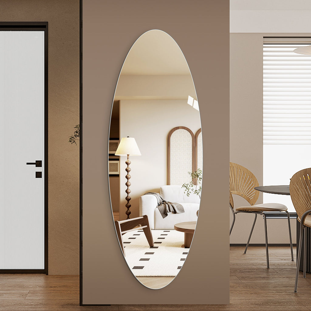 65" x 24" Full Length Wall Mirror - Oval Design