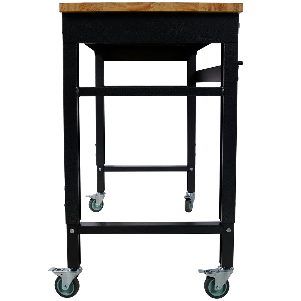 Adjustable Height 48" Wide Rolling Workbench