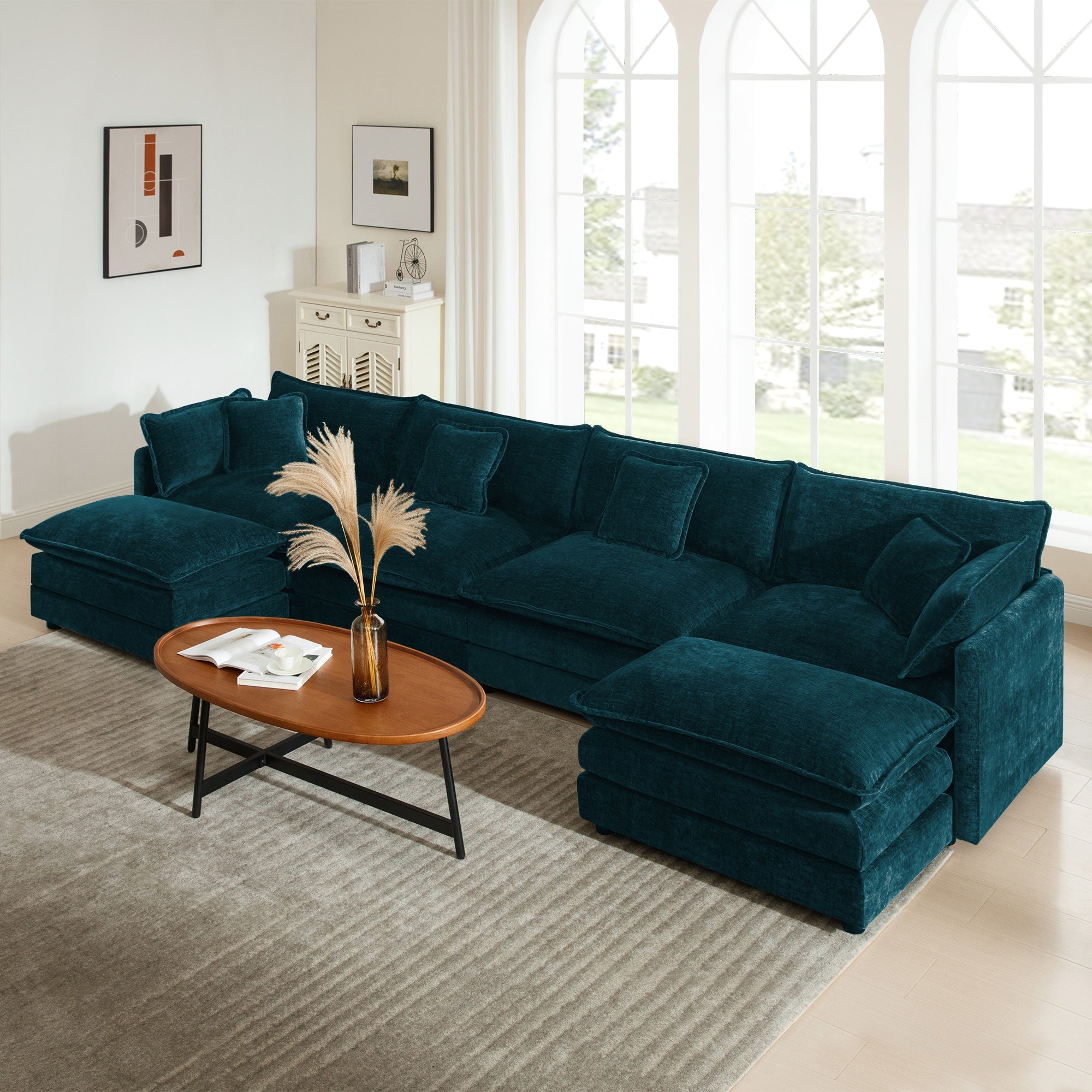 Comfort U Shaped Couch with Reversible Chaise